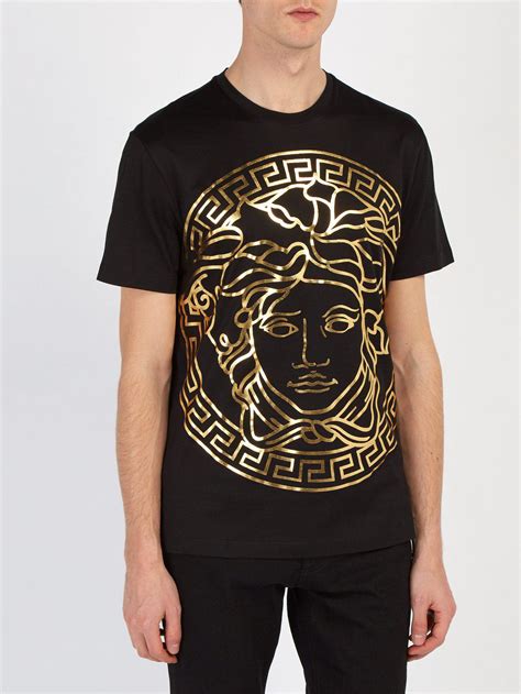 versace shirt black and gold